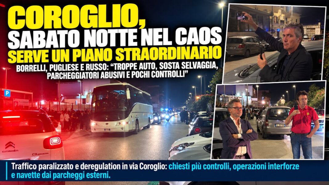 Coroglio, sabato notte nel caos, serve un piano straordinario. Borrelli, Pugliese e Russo: ” Troppe auto, sosta selvaggia, parcheggiatori abusivi e pochi controlli “ Coroglio, sabato notte nel caos, serve un piano straordinario. Borrelli, Pugliese e Russo: ” Troppe auto, sosta selvaggia, parcheggiatori abusivi e pochi controlli “