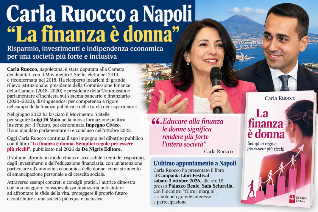 Carla Ruocco ed il suo libro: “La Finanza è donna”. Carla Ruocco ed il suo libro: “La Finanza è donna”.
